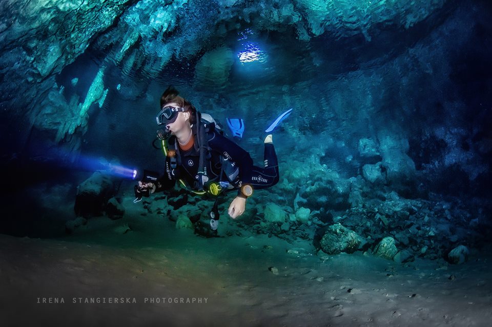 underwater cave photography by irena stangierska