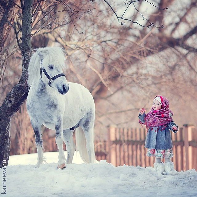 horse kid photography by elena karneeva