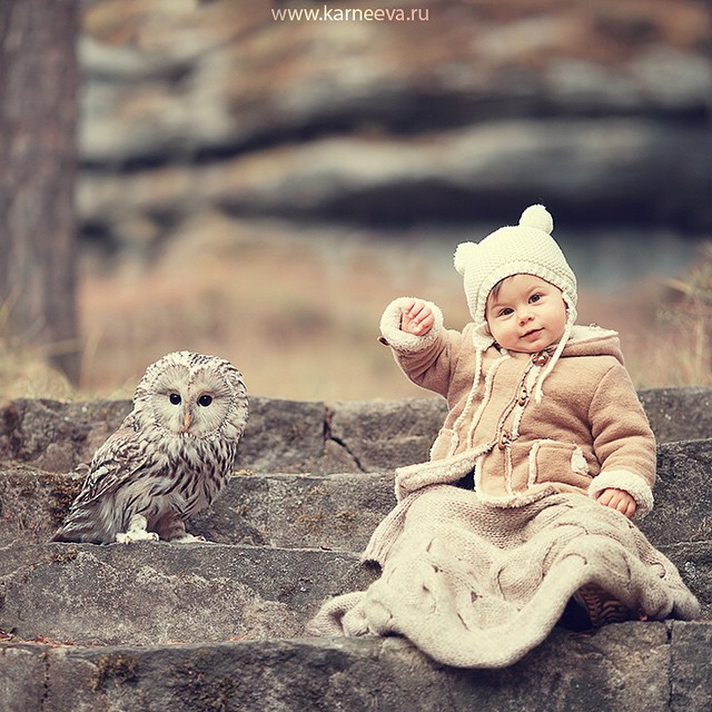 owl kid photography by elena karneeva