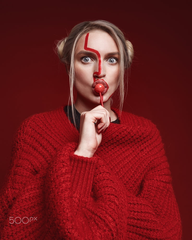 advertising photography red lollipop by vicky random savinkova