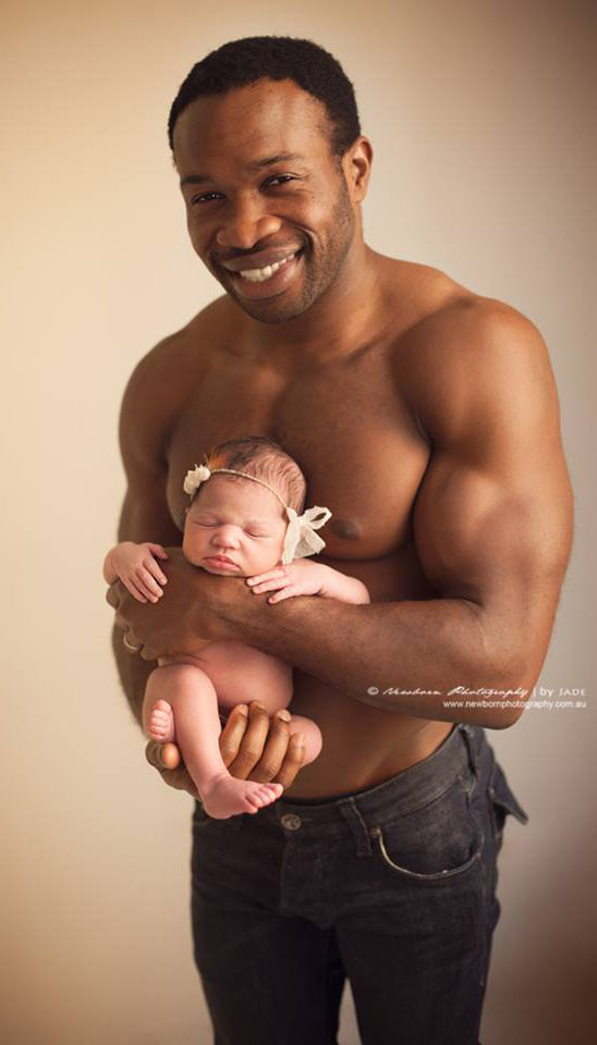 newborn photography father by jade
